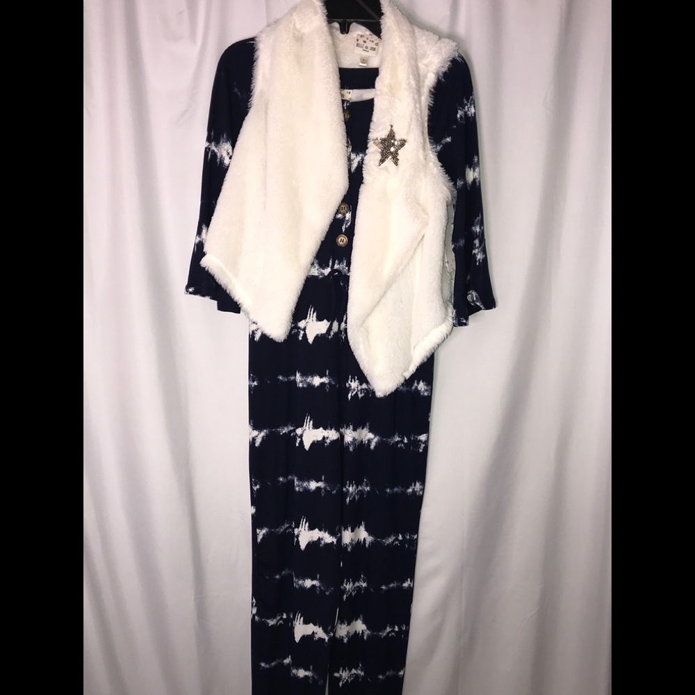 Bella Du Jour 2pc Jumpsuit with vest